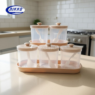NIKKO gives away 3 spoons 3 in 1 sealed jar plastic food jar storage jar kitchen snack storage box