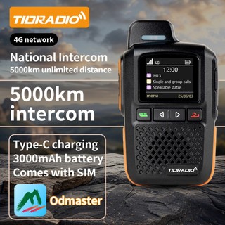 *COD* One year free SIM TIDRADIO M13 POC radio Odmaster 4G Global Call 6000km Same style Zello