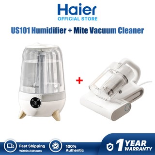 【2PCS Set】Haier US101 Ultrasonic Air Humidifier &  Y201 Dust Mite Vacuum Cleaner