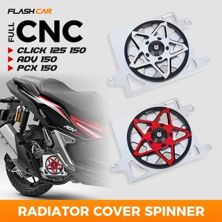 CNC Radiator Cover Spinner Honda Click 125i/150i 3D Star Spinner ADV 150 Radiator Cover