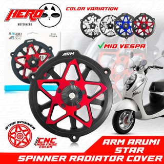 ARM Arumi Star Spinner Radiator Cover CNC Aluminum Alloy For Mio Vespa Fino