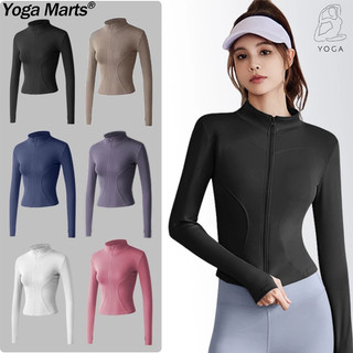 Women Clothes Yoga Tops Long Sleeve Tight Fitness Running Skinny Zipper Jacket Berserk Gym Shirts