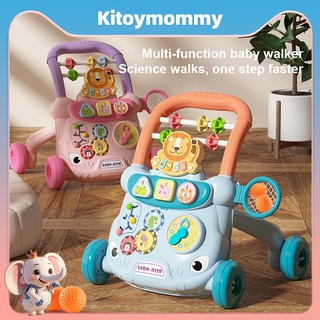 Push Walker for Baby Multi-function Toddler Trolley for Kid's Early Learning