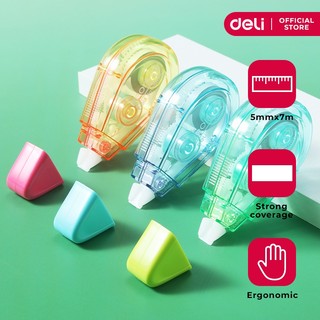 Deli H371B Neon Up Correction Tape 5mmx7m Asstd