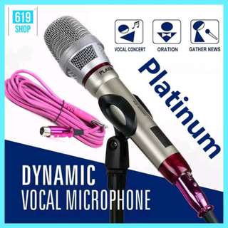 ✅Lucky Platinum Dynamic Microphone Professional Wired KS-9000H For Karaoke Videoke Recording KTVS