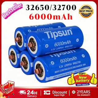 Tipsun battery 32650 / 32700 6000mAh - 6500mAh 3.2V LiFePo4 battery new Spiral Rechargeable Battery