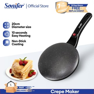 Sonifer Handheld Electric Crepe Maker Non-Stick 10 Seconds Kitchen Portable Breakfast Cake Maker
