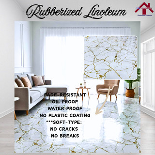 Rubberized Linoleum Floormat Tablecloth Flooring No Plastic Coating -Sold per yard- Continuous Cut