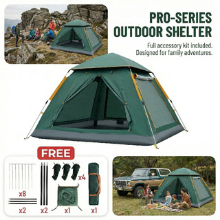 2/4/6/8 Persons Automatic Tent For Camping Waterproof Double Layer Tent Outdoor Dome Camping Tent