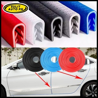 Universal 5M/10M Car Door Bumper Strip Rubber Edge Protector Soundproof U-Shape Strip