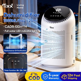 Tixx 2-in-1 Dehumidifier & Air Purifier with HEPA Filter Absorb Moisture Anti Mold For Room