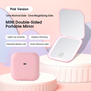 Makeup touch-up LED high-definition portable smart light-activated makeup mirror for women, handheld