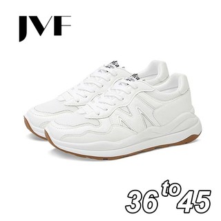 Jvf White Shoes for Men and Women Fashionable casual rubber Sneakers #Mia-284