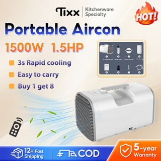 Tixx Portable Air Conditioner 1.5HP Rapid Cooling Outdoor Camping Car Aircon Remote Power Saving