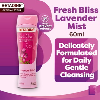 BETADINE® Fresh Bliss® Lavender Mist 60ml - Soothing Cleanse with pH Balance & Odor Care