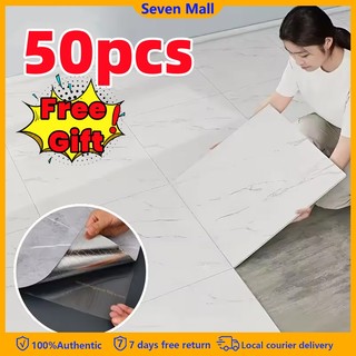 Free Gift 50PCS Marble Vinyl tiles 60X60CM Wear-Resistant Floor Sticker Self-Adhesive Waterproof PVC