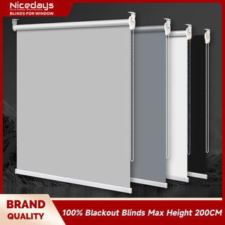 NICEDAYS 100% Blackout Window Roller Shades Custom Roller Blinds Shades Window Blinds Home & Office