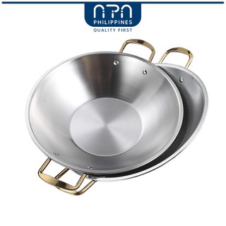 Nipiin Korean Pot Stainless Steel Cooking Pots Seafood Double Ear Pot Noodles Kitchen Pot 27-31cm