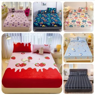 Janie Home Hilton new arrived cotton full garterize 3in1 bedsheet  Single / Double size