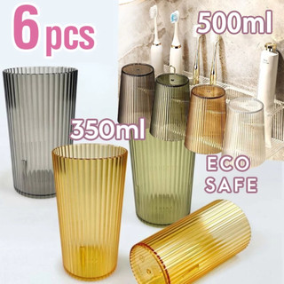 6 PCS 350ML/500MLNonToxic High Grade Acrylic Plastic Drinking Water Cup Acrylic Tumbler BPA-free