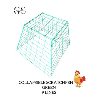 Collapsible Scratch Pen and chick pen for Chickens available in red, Blue and green color