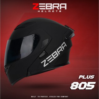 ZEBRA FF805/ YM-627  PLUS Modular Helmet Dual Visor Plain Design Motorcycle