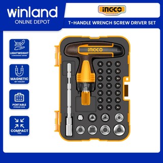 Ingco by Winland 24pcs/31pcs T-handle Wrench Screw driver Set Screwdriver HKSDB0188 | HKSDB0318