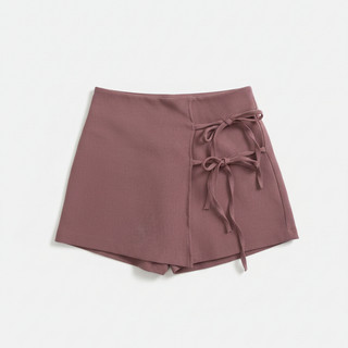 Korean Wrap Skort for Women with Ribbon Side Tie High Waist Skirt Shorts