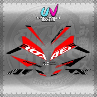 【PREMIUM UV PRINT】TRANSPARENT AEROX V3 ALPHA TURBO INDO (SOLID DESIGN 25) STICKER DECALS
