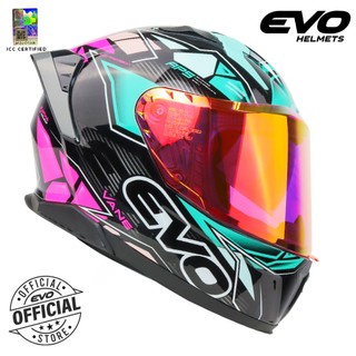 EVO GX-1 Vane Full Face Dual Visor Helmet Motorcycle With Free Clear Lens