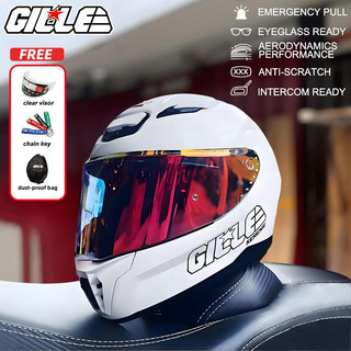 【𝑶𝑭𝑭𝑰𝑪𝑰𝑨𝑳】GILLE KERENA Revo Visor Helmet Full Face for Motorcycle Men Women Couple Free Visor FF007