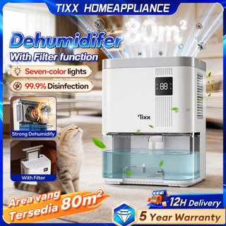 Tixx Dehumidifier Efficient and Fast Dehumidification Indoor Drying 2L Water Tank Low Noise Antibact