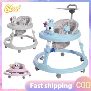 Star Baby Walker Adjustable Foldable for Toddler Girl Boy With Musical Toys Suitable For 6-24 Months