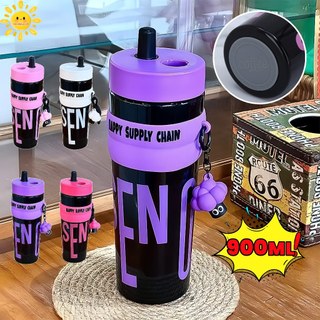 900ML Large Capacity Straw Cup Tumbler Dopamin Portable Leakproof Outdoor Water Bottle With Handle