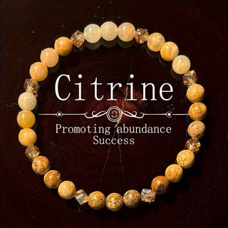 Bohemian Natural Citrine Stone Beaded Bracelet | Natural Yellow Crystal Jewelry Promotes Abundance