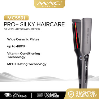MAC Styler PRO+ Silky Haircare Silver Hair Straightener Hair Iron Flat Iron MC5591