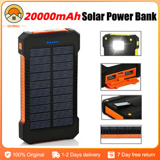 20000mAh Solar Power Bank, Waterproof Portable Charger with Fast Charging