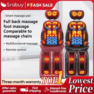 Srabuy Multifunctional Whole Body Home Massage Chair Cushion Mat with Remote Shoulder Neck Massage