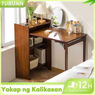Folding Desk Bamboo Computer Table Study Desk Home Office Desktop With Cabinet Dressing Table