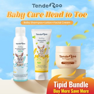 [Bundle] Tenderoo Baby Shampoo Body Wash Lotion Facial Cream Gentle Natural Baby Care Head to Toe