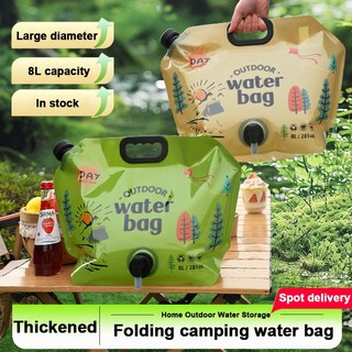 8L Foldable Water Storage Bag for Camping and Parties Durable Container Outdoor Camping Water Bag