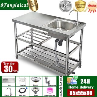 【6w people buy 】304 Stainless Sink Does not rust No deformation 105*55*80 High Quality kitchen sink