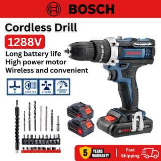 1288V Drill Cordless Set Drill Battery Hand Impact Drill Bateri Screwdriver Drill With Light