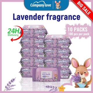 [FDA Approved] Company love Alcohol-Free Mild 10Pack x 100Pcs Lavender  Baby Wipes  New Brand Unisex