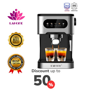 Lahome LCD Display Espresso Coffee Maker Machine Cold/Hot Brew Smart Automatic Stainless Steel Black