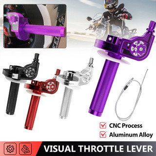 MOTOPARTS SHOP Acerbs 7/8'' 22mm Quick Action CNC Throttle Grip Motorcycle handlebear Set with Cable