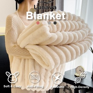 LUNAVA Blanket Rabbit Fur Fleece Blanket Napping Blanket Thickened Blanket Cotton Blanket Microfiber