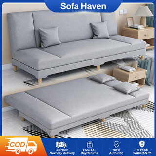 Sofa Bed Foldable Solid Wood Folding Sofa Lazy Sofa Chair 1/2/3 Seaters With Foam Sturdy Durable
