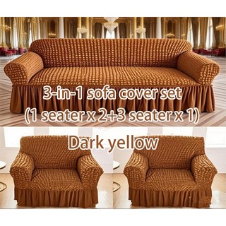 HOT-1+1+3 Combination Sofa Cover，Elastic Sofa Cover，Telescopic Sofa Cover，Sofa Cover With Skirt Edge