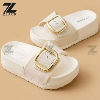 【𝐙𝐋𝐀𝐂𝐊】Closs Summer Fashion Thick Sole Sandals For Kids Girl Slippers For Kids Double Size 24-35